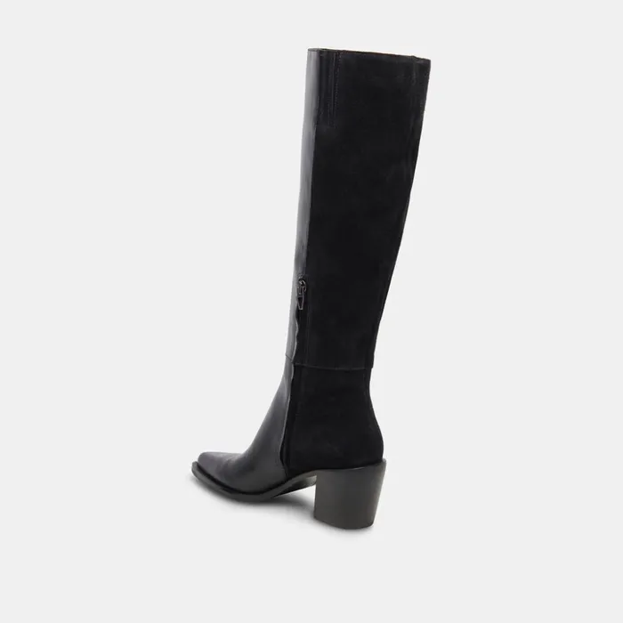 Kristy Boots Black Leather Women Dolce Vita Boots and Booties