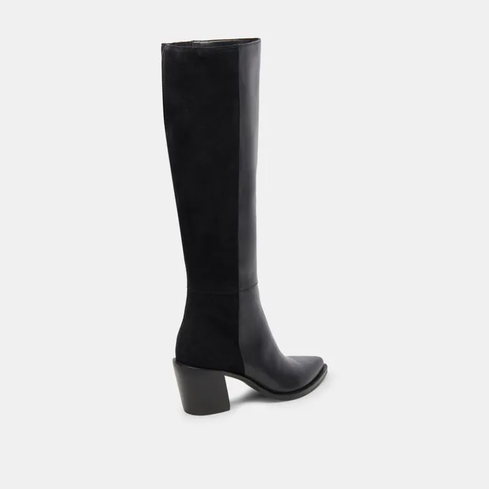 Kristy Boots Black Leather Women Dolce Vita Boots and Booties