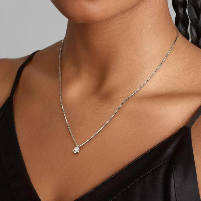 LabGrown Diamond Necklaces Women Pandora Online Nova 14k White Gold Labgrown Diamond Pendant Necklace White Gold