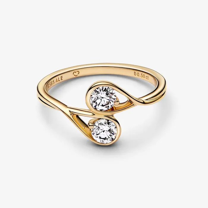 LabGrown Diamond Rings Women Pandora Online Infinite 14k Gold Double Labgrown Diamond Ring Gold