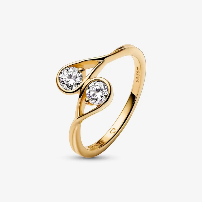 LabGrown Diamond Rings Women Pandora Online Infinite 14k Gold Double Labgrown Diamond Ring Gold
