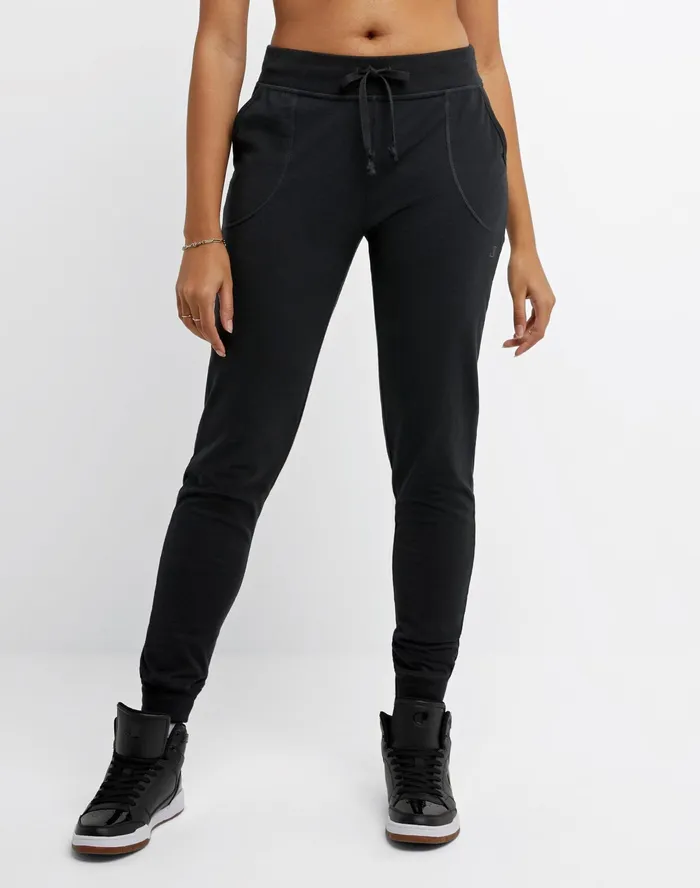 Lightweight Lounge Joggers C Logo 29034 Black Women Champion Pants