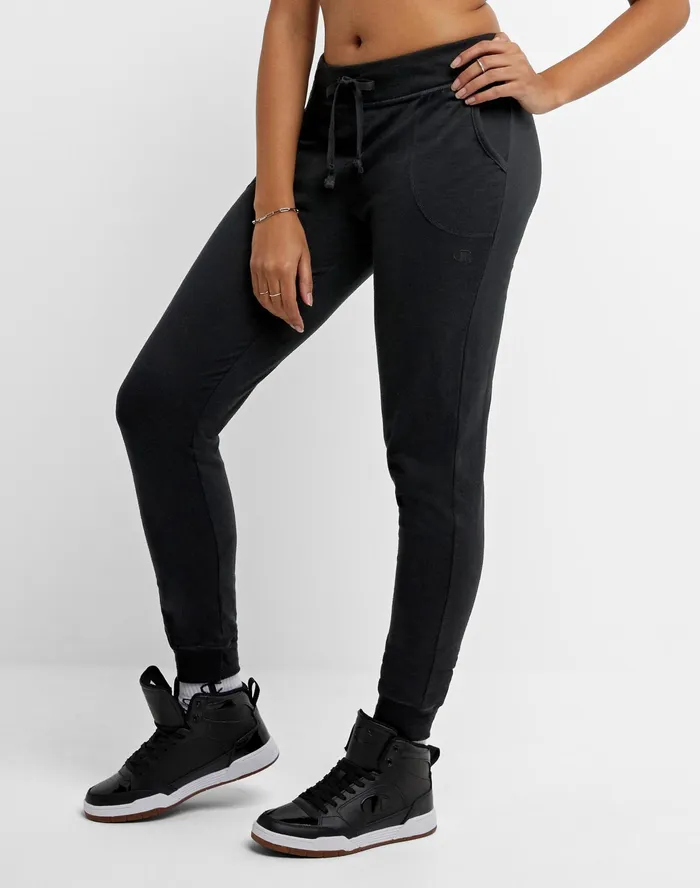 Lightweight Lounge Joggers C Logo 29034 Black Women Champion Pants