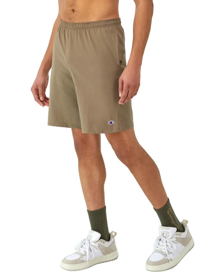 Lightweight Lounge Shorts C Patch Logo 9034 Soft Suede Men Champion Shorts