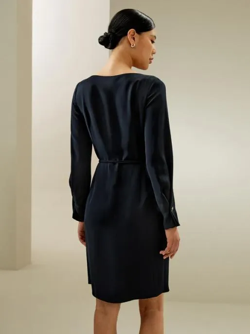 Lilysilk Boatneck Midi Dress With Belt Women Jumpsuits Dresses