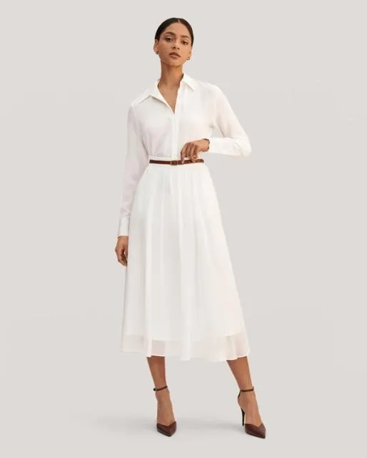 Lilysilk Doublelayer Silk Tulle Skirt Women Bottoms