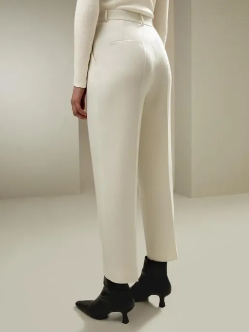 Lilysilk Elegant Medium Rise SilkWool Blend Business Trousers Women Knitwear