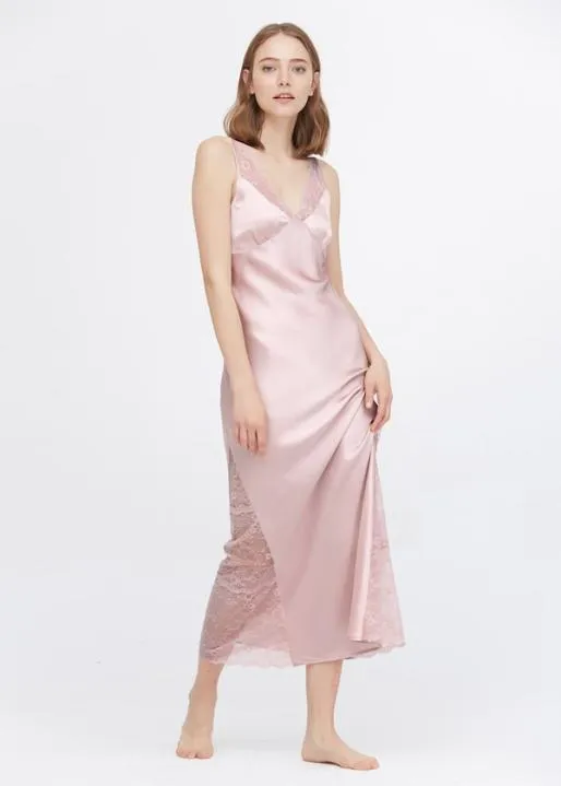 Lilysilk Full Length Silk Lacy Nightgown Women Nightdresses