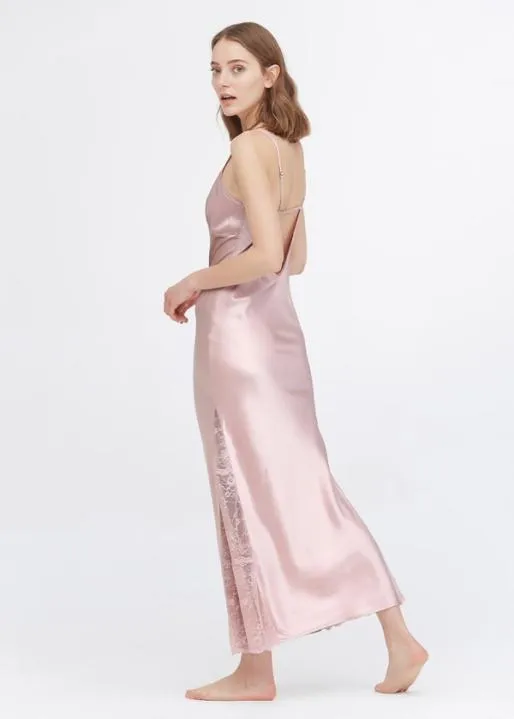 Lilysilk Full Length Silk Lacy Nightgown Women Nightdresses