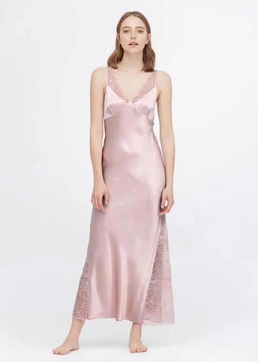 Lilysilk Full Length Silk Lacy Nightgown Women Nightdresses