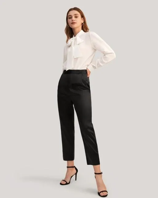 Lilysilk Lilysilk Female Comfort Fit Silk Cigarette Pants US Women Bottoms