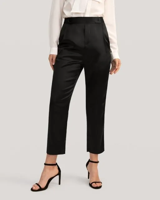 Lilysilk Lilysilk Female Comfort Fit Silk Cigarette Pants US Women Bottoms