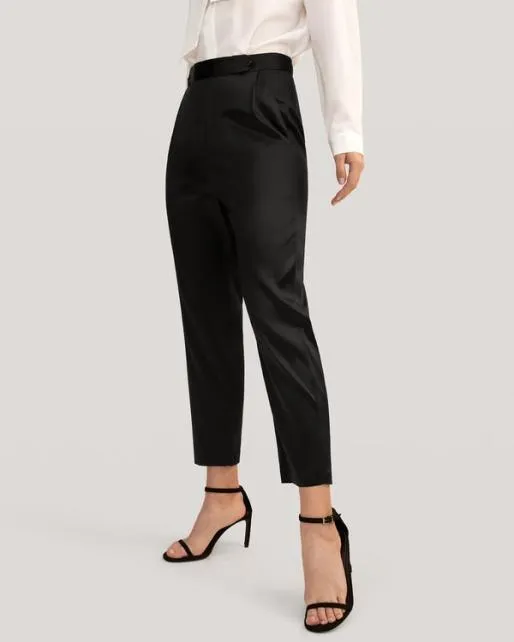 Lilysilk Lilysilk Female Comfort Fit Silk Cigarette Pants US Women Bottoms