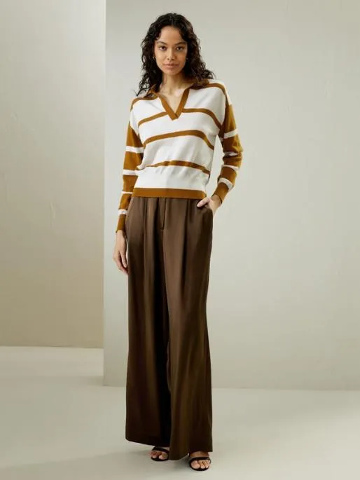 Lilysilk Merino Wool Sweater Polo Women Knitwear