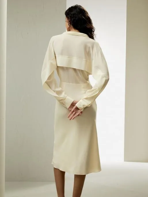 Lilysilk Minimalist Silk Midi Dress Women Jumpsuits Dresses