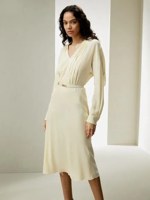 Lilysilk Minimalist Silk Midi Dress Women Jumpsuits Dresses