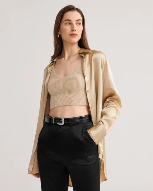 Lilysilk Oversized Silk Shirt For Women 8211 Long Sleeve Women Blouses Shirts
