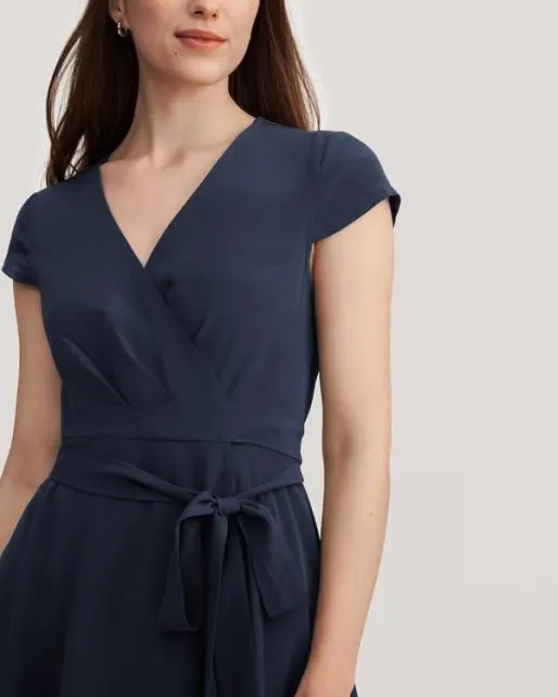 Lilysilk Woman Figure Flattering Silk Wrap Dress US Online Women Jumpsuits Dresses