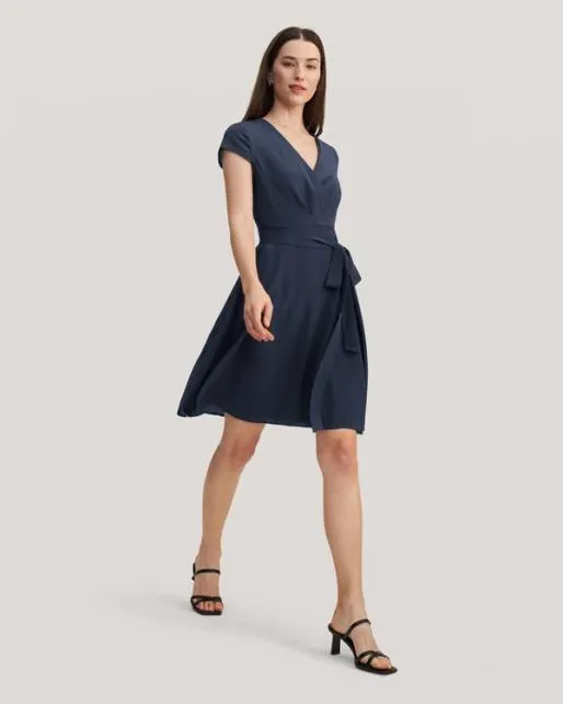 Lilysilk Woman Figure Flattering Silk Wrap Dress US Online Women Jumpsuits Dresses
