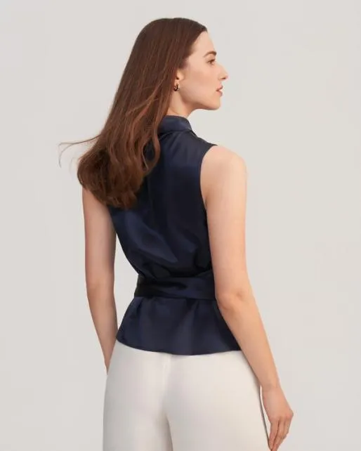 Lilysilk Women Elegant Silk Wrap Blouse Women Blouses Shirts