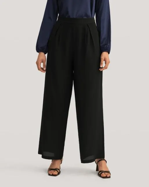 Lilysilk Womenx27s 100 Pure Silk Wide Leg Pants US Online Women Bottoms