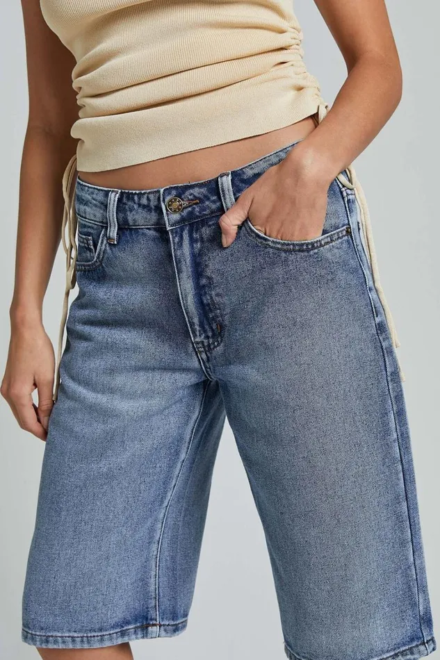 Lioness 8211 Kurt Culottes Shorts In BLUE ACID Women Showpo Denim
