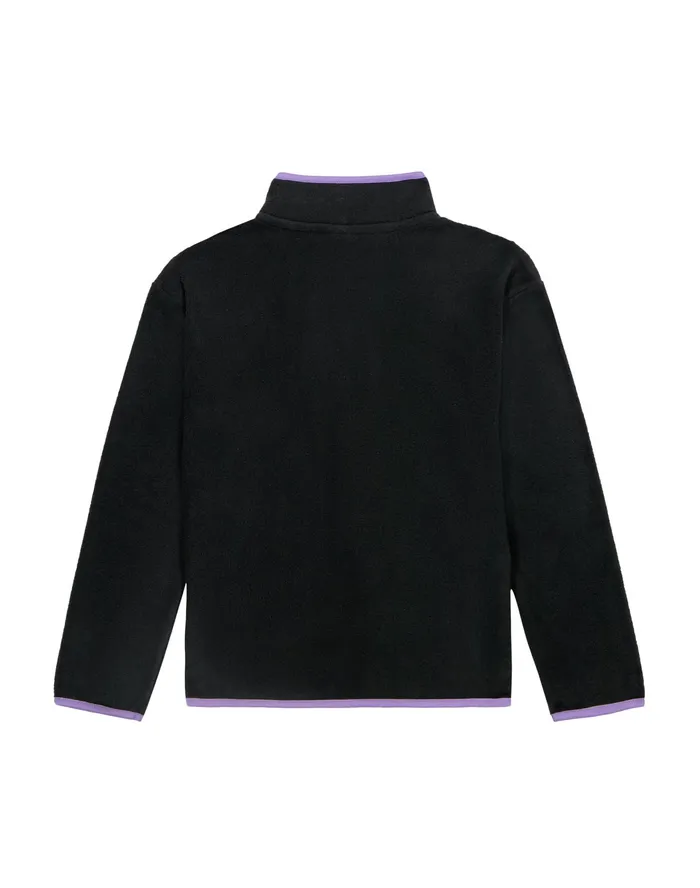 Little Girls Micro Fleece QuarterZip Jacket Script Logo Black Kids Champion Hoodies and Sweatshirts