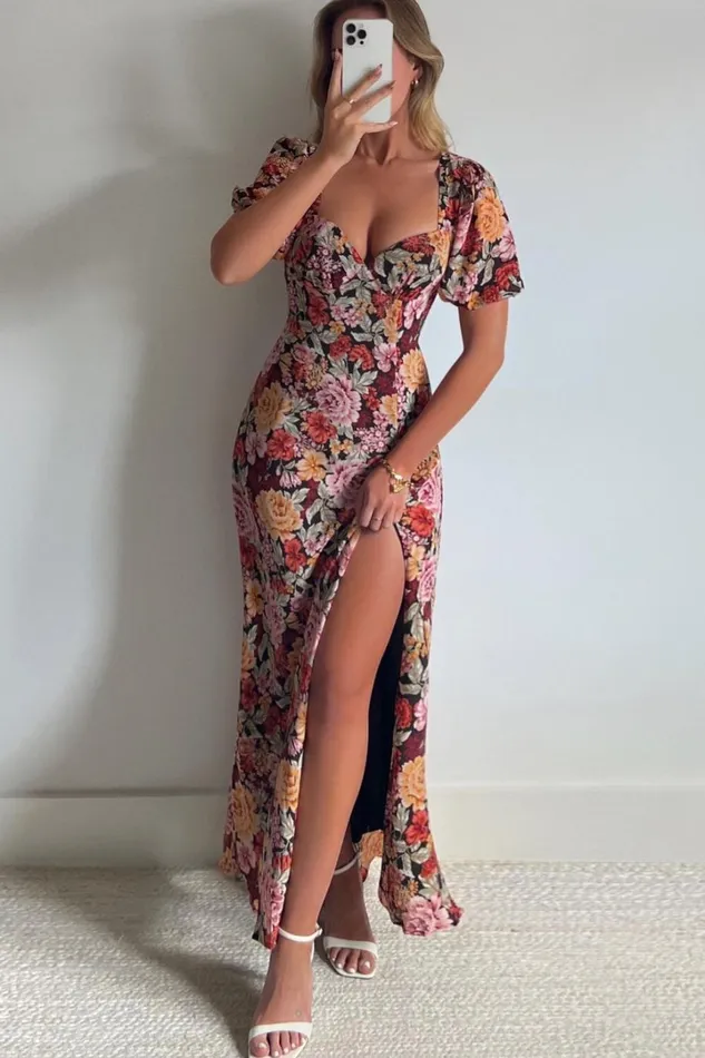 Lorie Maxi Dress 8211 Short Sleeve Cut Out Tie Back Dress In Boheme Floral Women Showpo Curve Clothes Lorie Maxi Dress 8211 Short Sleeve Cut Out Tie Back Dress In Boheme Floral Women Showpo Curve Clothes