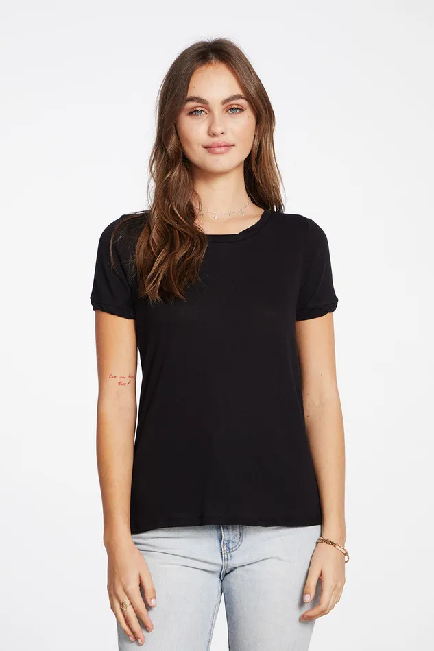 Loungewear Chaser Brand Womens Gauzy Cotton Rolled Short Sleeve Hi Lo Twisted Rolled Tee Loungewear Chaser Brand Womens Gauzy Cotton Rolled Short Sleeve Hi Lo Twisted Rolled Tee