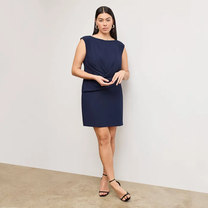 M M LaFleur Dresses Women The Lynda CrissCross Dress 8211 Eco Soft Wave Soft Navy