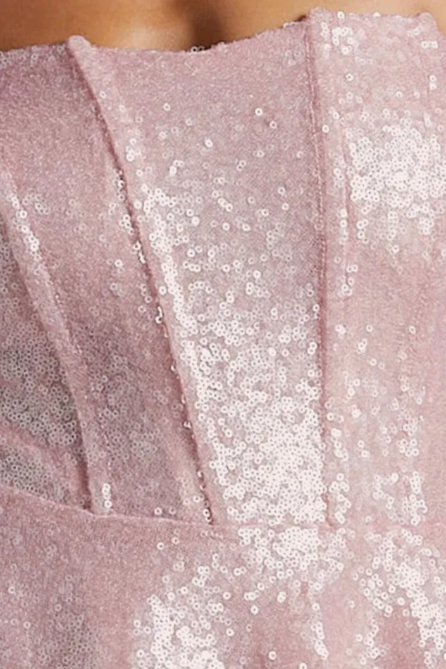 Mabel Mini Dress 8211 Strapless Sweetheart Neck Tiered In Pink Women Showpo Dresses