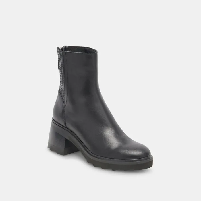 Martey H2O Wide Boots Black Leather Women Dolce Vita Boots and Booties