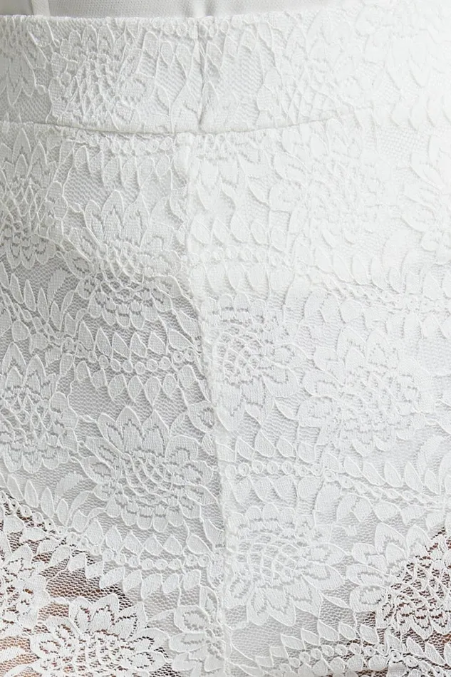 Mehca Pants 8211 High Waisted Lace Flared Pant In White Women Showpo Pants