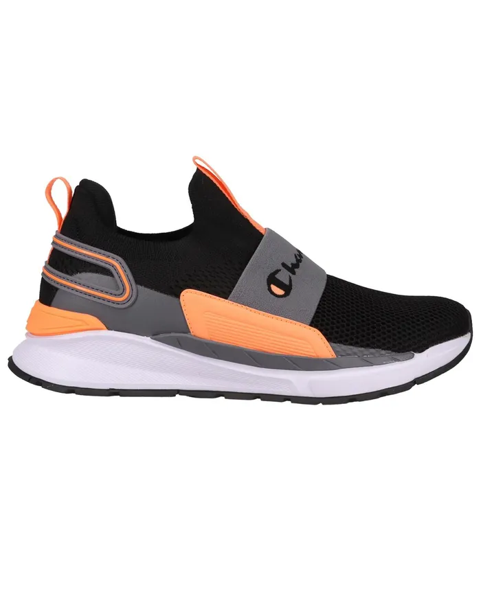 Men039S Flexer Wiz Shoes Blackstormy Nightlight Orange Men Champion Running