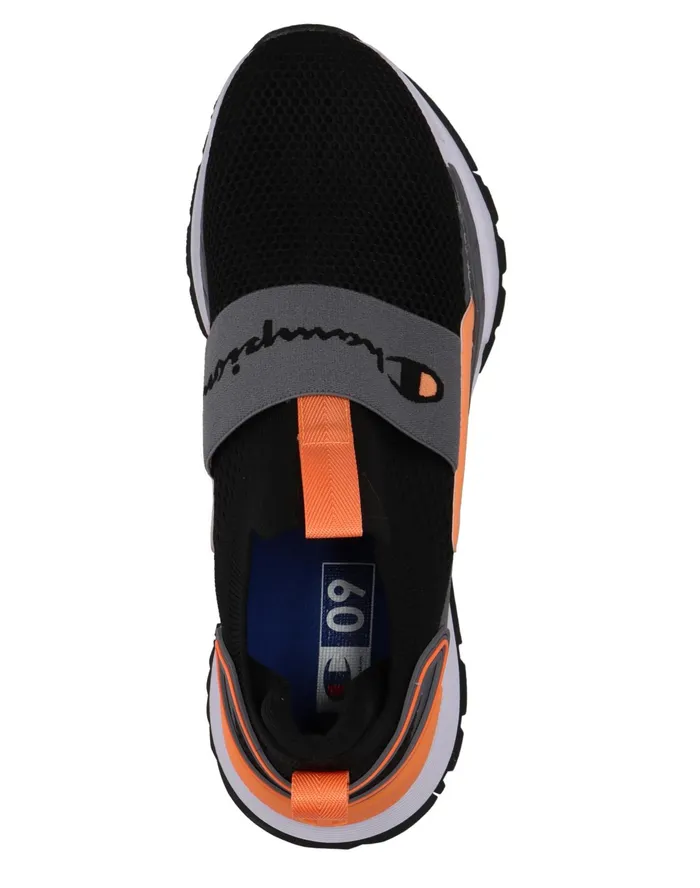 Men039S Flexer Wiz Shoes Blackstormy Nightlight Orange Men Champion Running