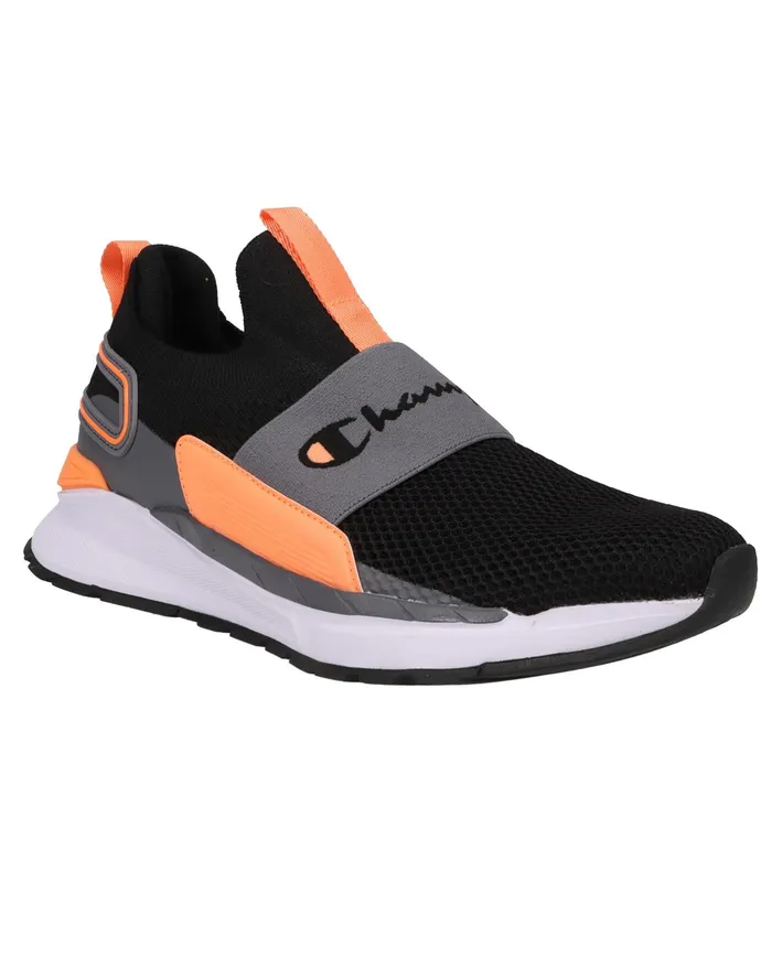 Men039S Flexer Wiz Shoes Blackstormy Nightlight Orange Men Champion Running