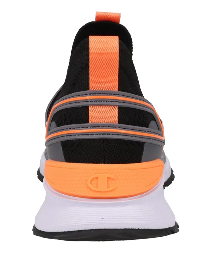 Men039S Flexer Wiz Shoes Blackstormy Nightlight Orange Men Champion Running