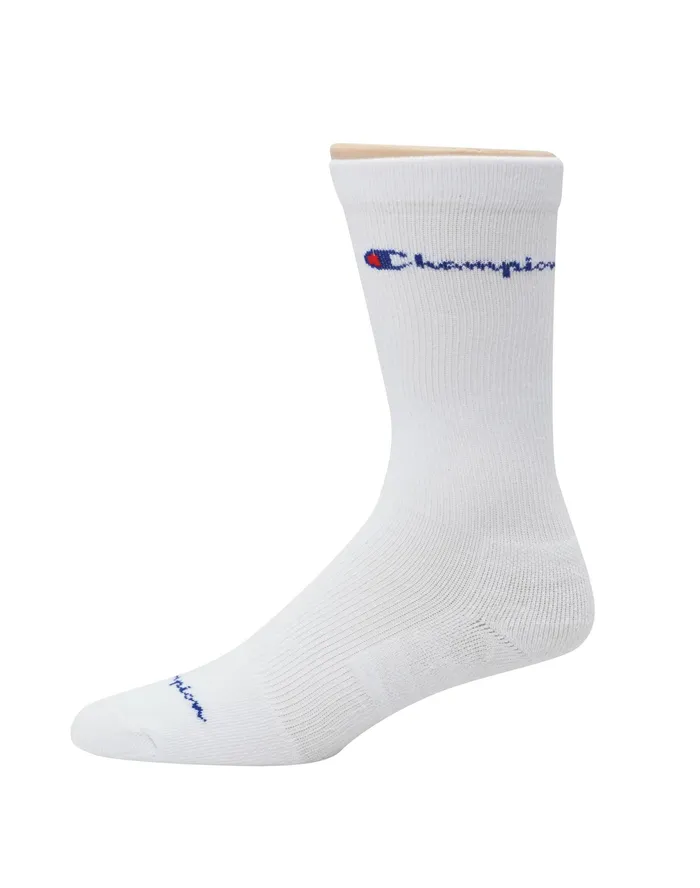 Men039S Graduated Compression Crew Socks 3Pairs White Men Champion Socks