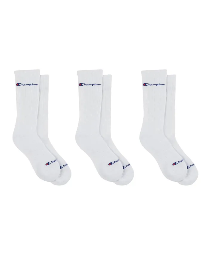 Men039S Graduated Compression Crew Socks 3Pairs White Men Champion Socks