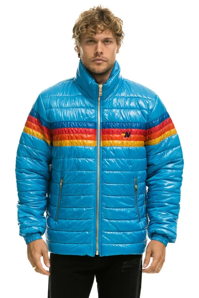 Men 4 STRIPE JACKET 8211 BLUE CINA Aviator Nation Outerwear