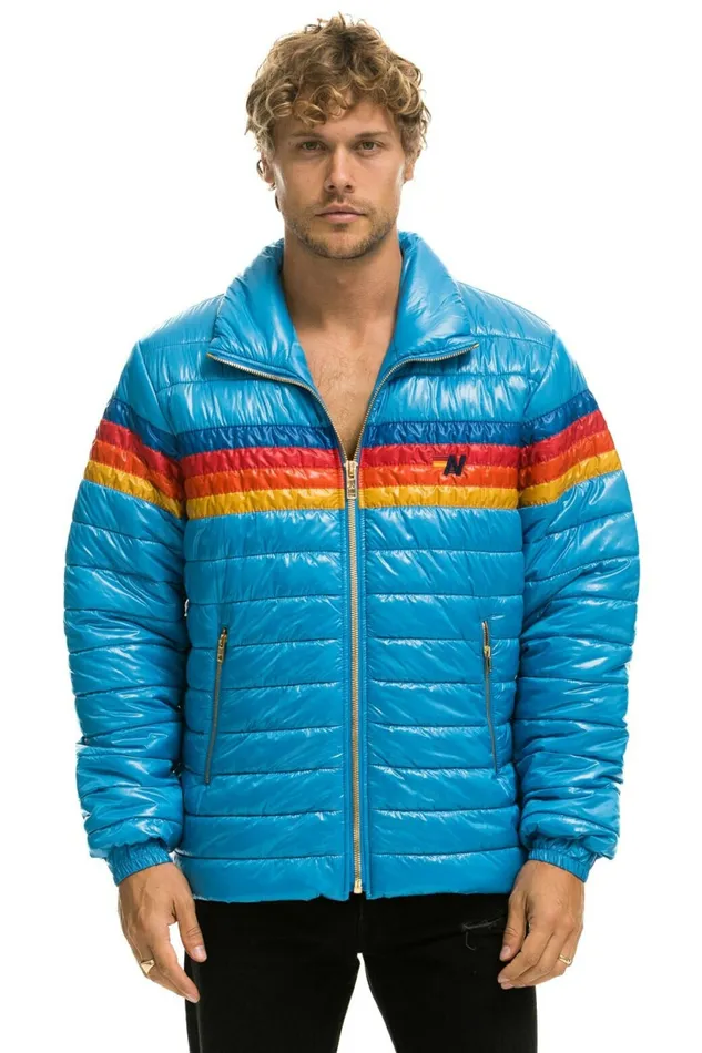 Men 4 STRIPE JACKET 8211 BLUE CINA Aviator Nation Outerwear Men 4 STRIPE JACKET 8211 BLUE CINA Aviator Nation Outerwear