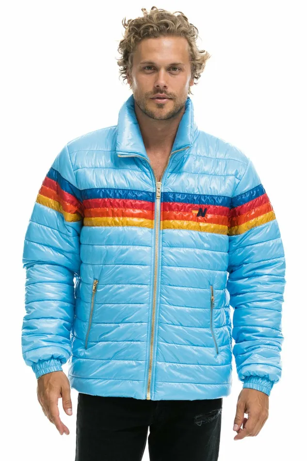Men 4 STRIPE TRAVELER JACKET 8211 GLOSSY SKY Aviator Nation Outerwear