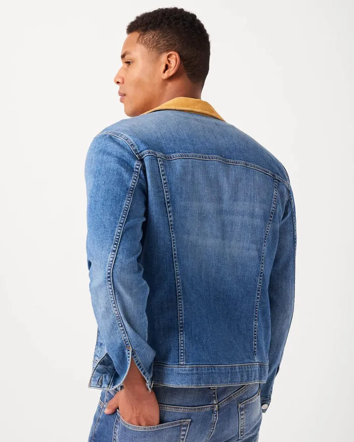 Men 7 For All Mankind Jackets 038 Coats Trucker Jacket With Contrast Collar In Mastermind