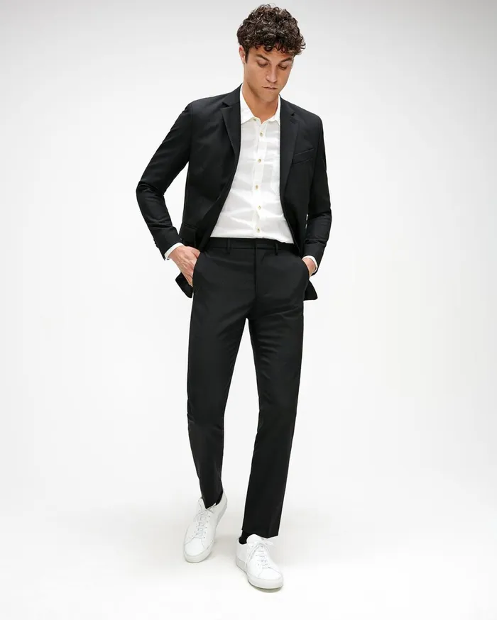 Men 7 For All Mankind Pants Tailored Cigarette Trouser In Black