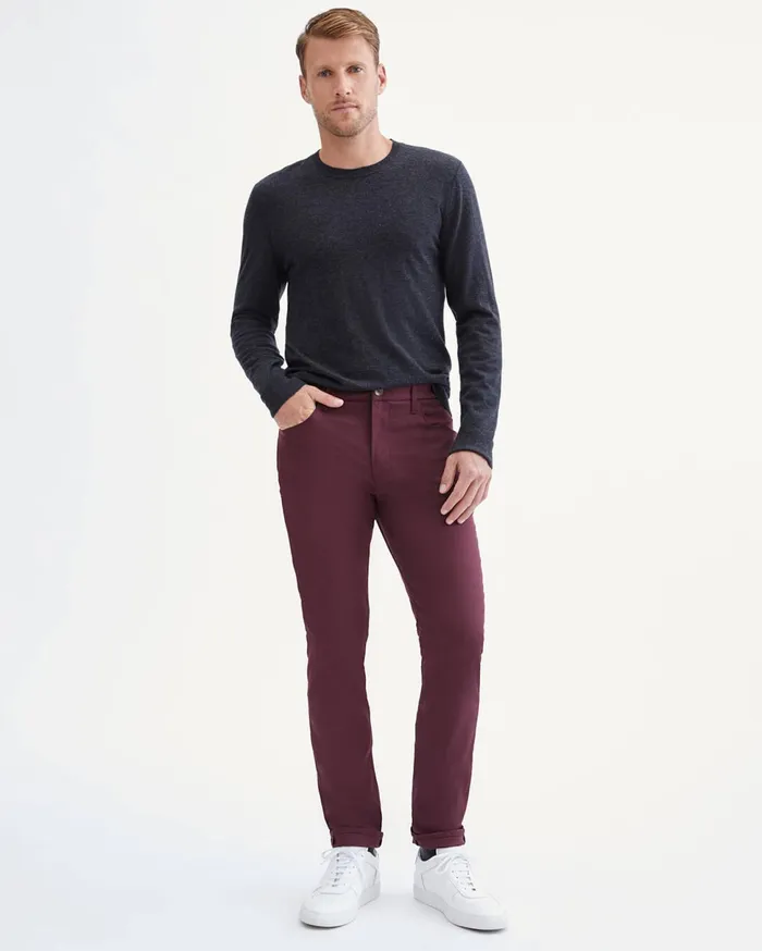 Men 7 For All Mankind Pants Tech Series Adrien 5Pocket In Burgundy