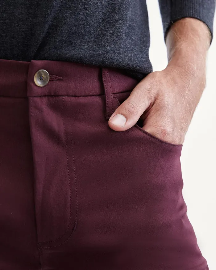 Men 7 For All Mankind Pants Tech Series Adrien 5Pocket In Burgundy
