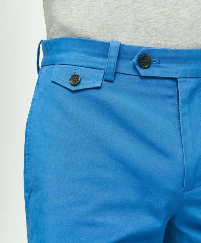 Men 9034 Stretch Supima Cotton Poplin Shorts Blue Brooks Brothers Shorts and Swimwear