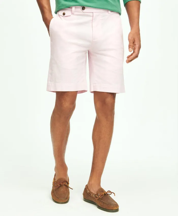 Men 9034 Stretch Supima Cotton Poplin Shorts Pink Brooks Brothers Shorts and Swimwear