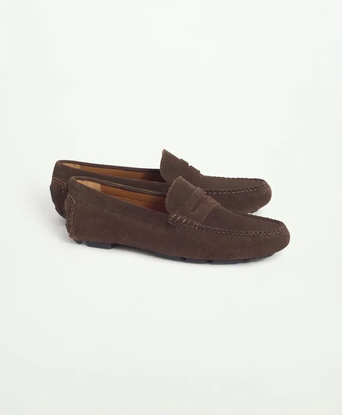 Men Bellport Driving Moc Brown Brooks Brothers Shoes