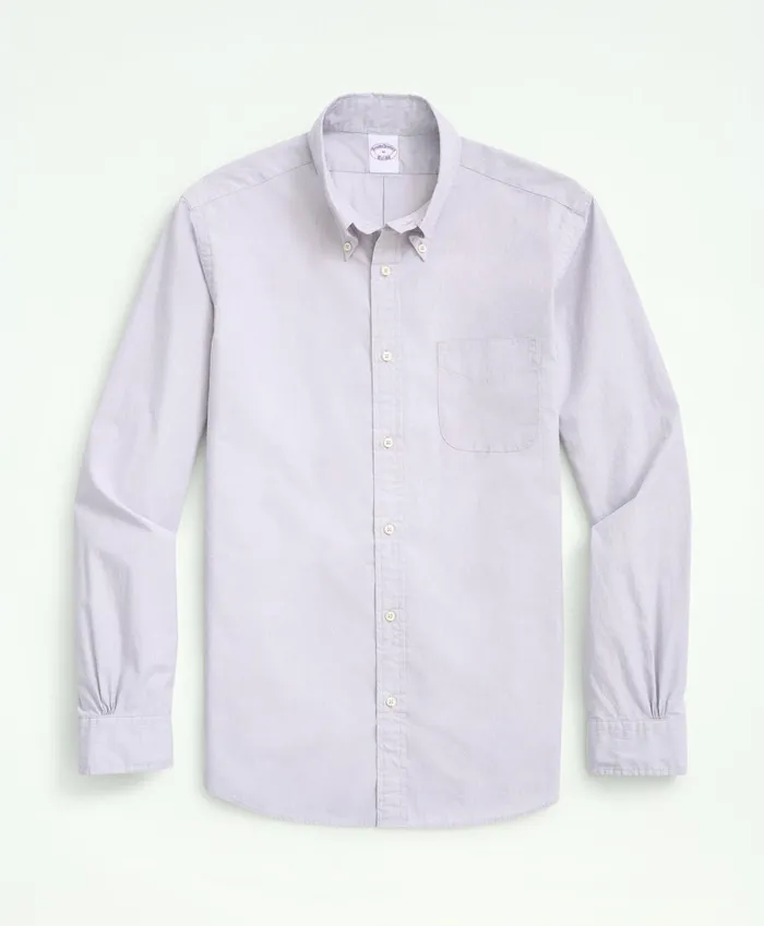 Men Big and Tall Friday Shirt Poplin EndOnEnd Grey Brooks Brothers Sport Shirts